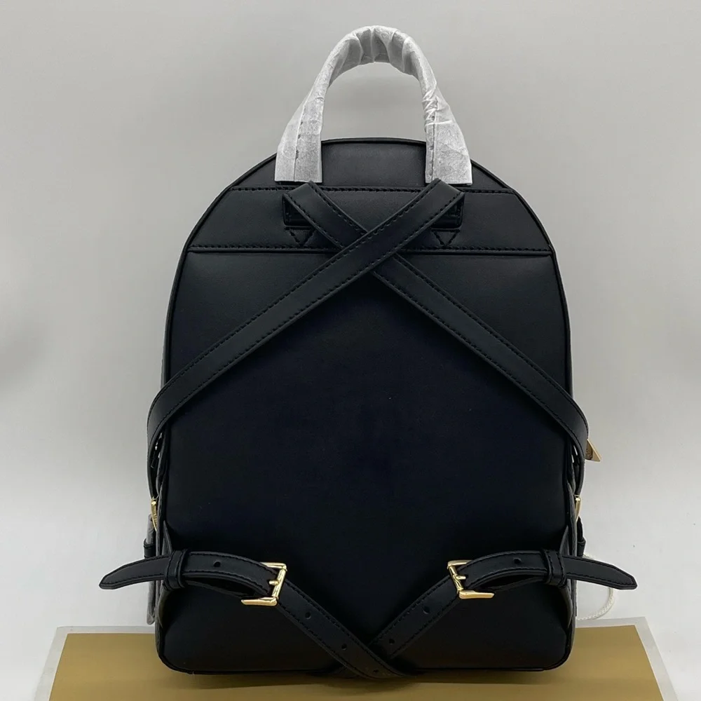 Michael Kors Jaycee Medium Pebbled Leather Backpack Black - Picture 5 of 12